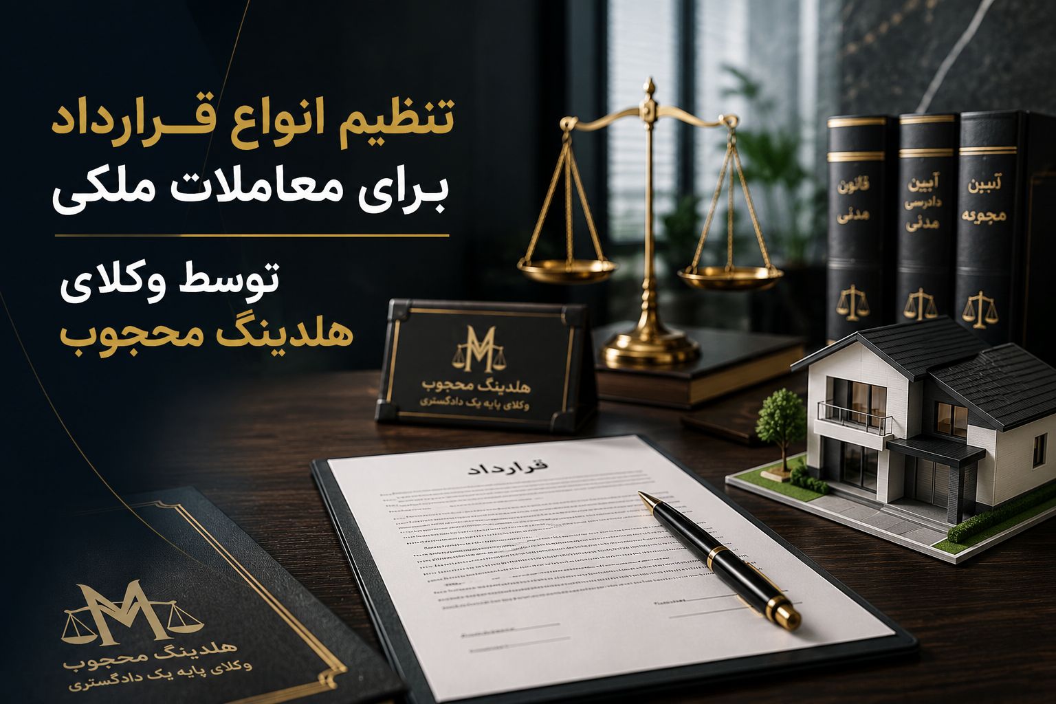 تنظیم انواع قراردادهای تخصصی معاملات ملکی توسط وکلای هلدینگ محجوب